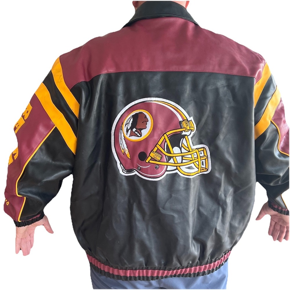 Rare Autographed MVP 80's Redskins Leather Jacket XL‎ Mark Moseley Champs 83